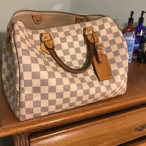 Louis Vuitton Checkered Cream and Brown Bag